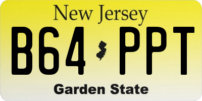 NJ license plate B64PPT