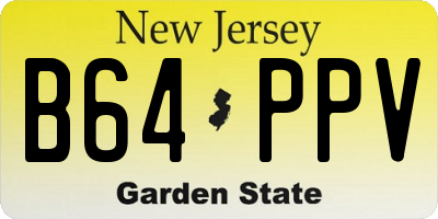 NJ license plate B64PPV