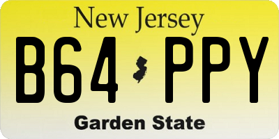 NJ license plate B64PPY