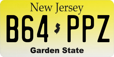 NJ license plate B64PPZ