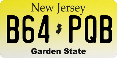 NJ license plate B64PQB