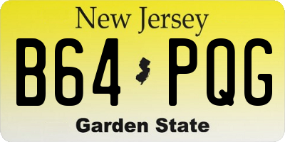 NJ license plate B64PQG