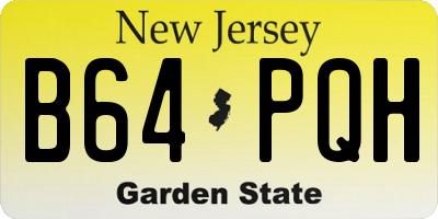 NJ license plate B64PQH