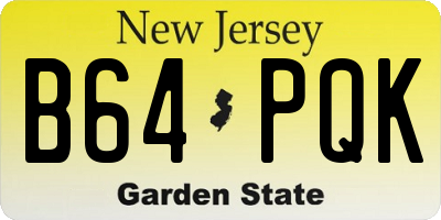 NJ license plate B64PQK