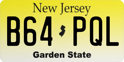 NJ license plate B64PQL