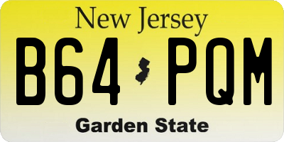 NJ license plate B64PQM