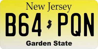 NJ license plate B64PQN