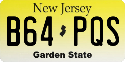 NJ license plate B64PQS