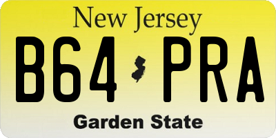 NJ license plate B64PRA