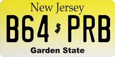 NJ license plate B64PRB