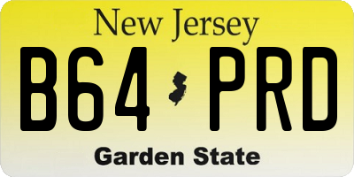 NJ license plate B64PRD