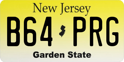 NJ license plate B64PRG