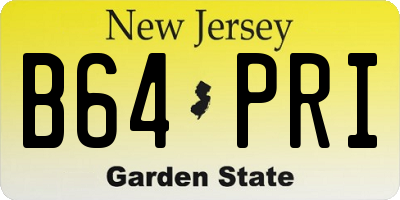 NJ license plate B64PRI