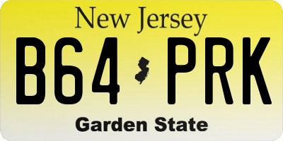 NJ license plate B64PRK