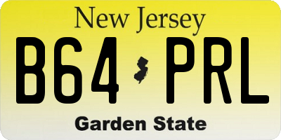NJ license plate B64PRL
