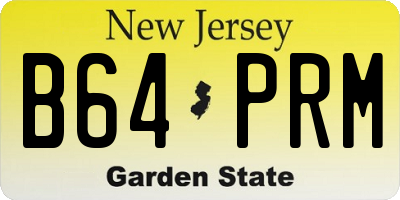 NJ license plate B64PRM