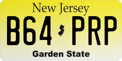 NJ license plate B64PRP