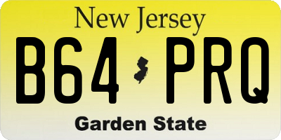 NJ license plate B64PRQ