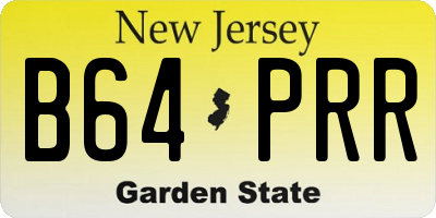 NJ license plate B64PRR
