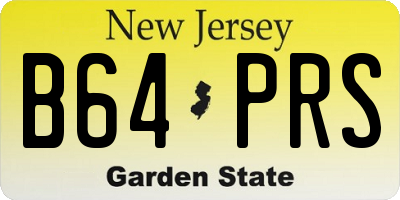 NJ license plate B64PRS