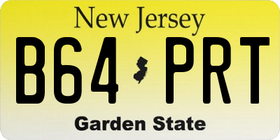 NJ license plate B64PRT