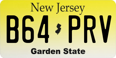 NJ license plate B64PRV