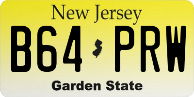 NJ license plate B64PRW