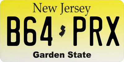 NJ license plate B64PRX