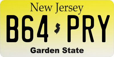 NJ license plate B64PRY