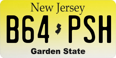 NJ license plate B64PSH
