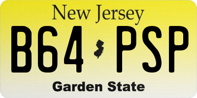NJ license plate B64PSP