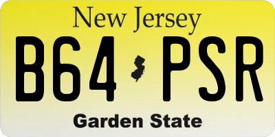 NJ license plate B64PSR
