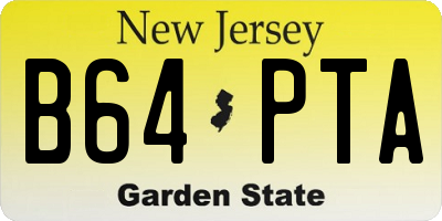 NJ license plate B64PTA