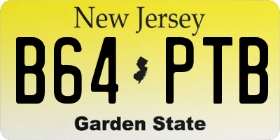 NJ license plate B64PTB