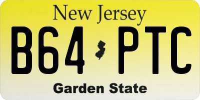NJ license plate B64PTC