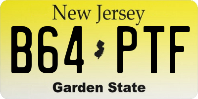 NJ license plate B64PTF