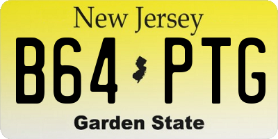 NJ license plate B64PTG