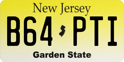 NJ license plate B64PTI