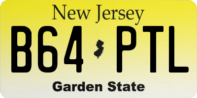 NJ license plate B64PTL
