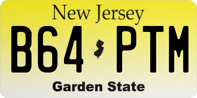 NJ license plate B64PTM