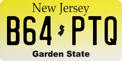 NJ license plate B64PTQ