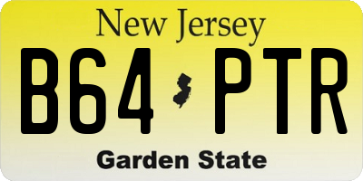 NJ license plate B64PTR