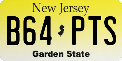 NJ license plate B64PTS