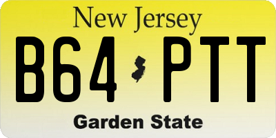 NJ license plate B64PTT