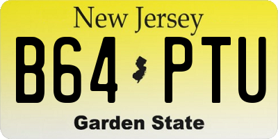 NJ license plate B64PTU