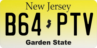 NJ license plate B64PTV