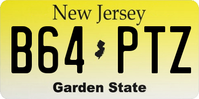 NJ license plate B64PTZ
