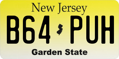 NJ license plate B64PUH