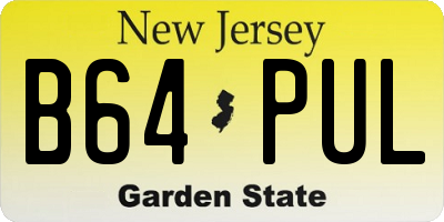 NJ license plate B64PUL