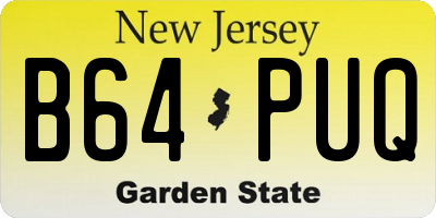 NJ license plate B64PUQ